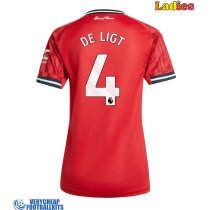 Manchester United Matthijs de Ligt #4 Replica Home Shirt Ladies 2025-26 Short Sleeve